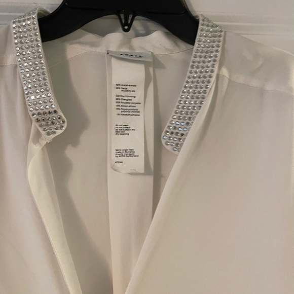 AKRIS PUNTO
Women's Crystal Embellished High/Low Blouse - Picture 6 of 9